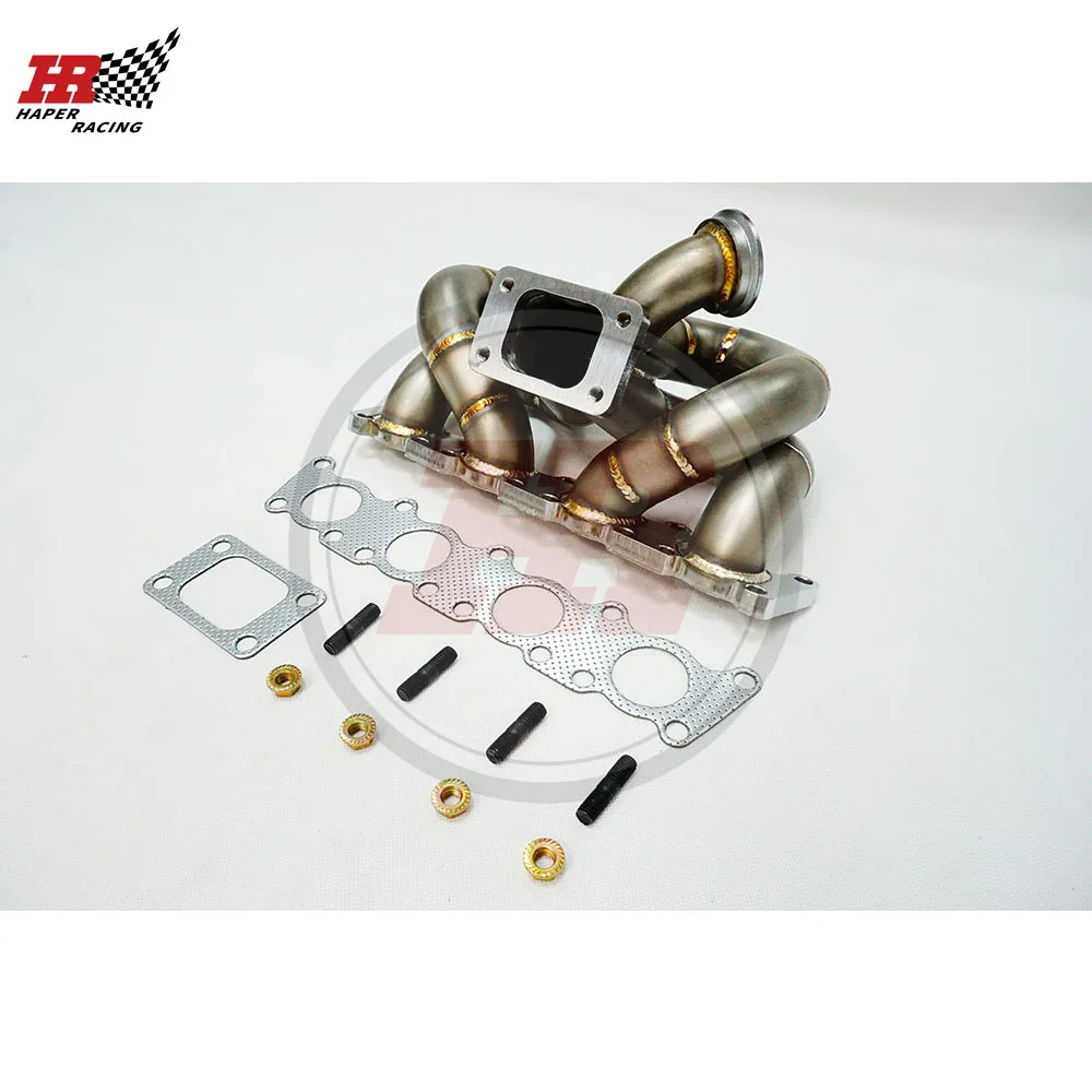 HAPER RACING 48mm OD SS304 3mm Steam Pipe T3 Turbo Manifold For AU A4 1.8L J etta Go lf  FWD 1999-2004