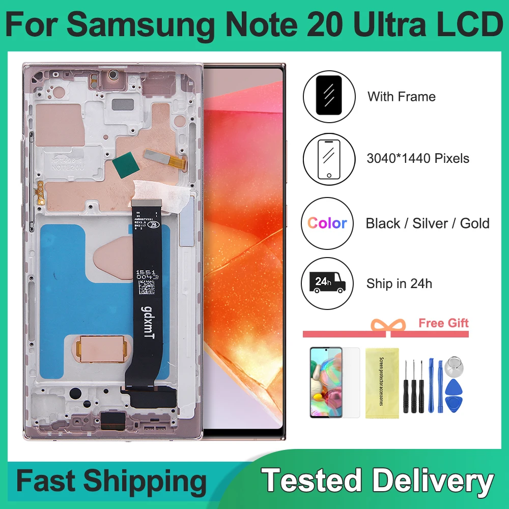 tft-quality-for-samsung-note20-ultra-screen-4g-lcd-touch-screen-replacement-frame-for-samsung-note-20-ultra-5g-n986b-lcd-display