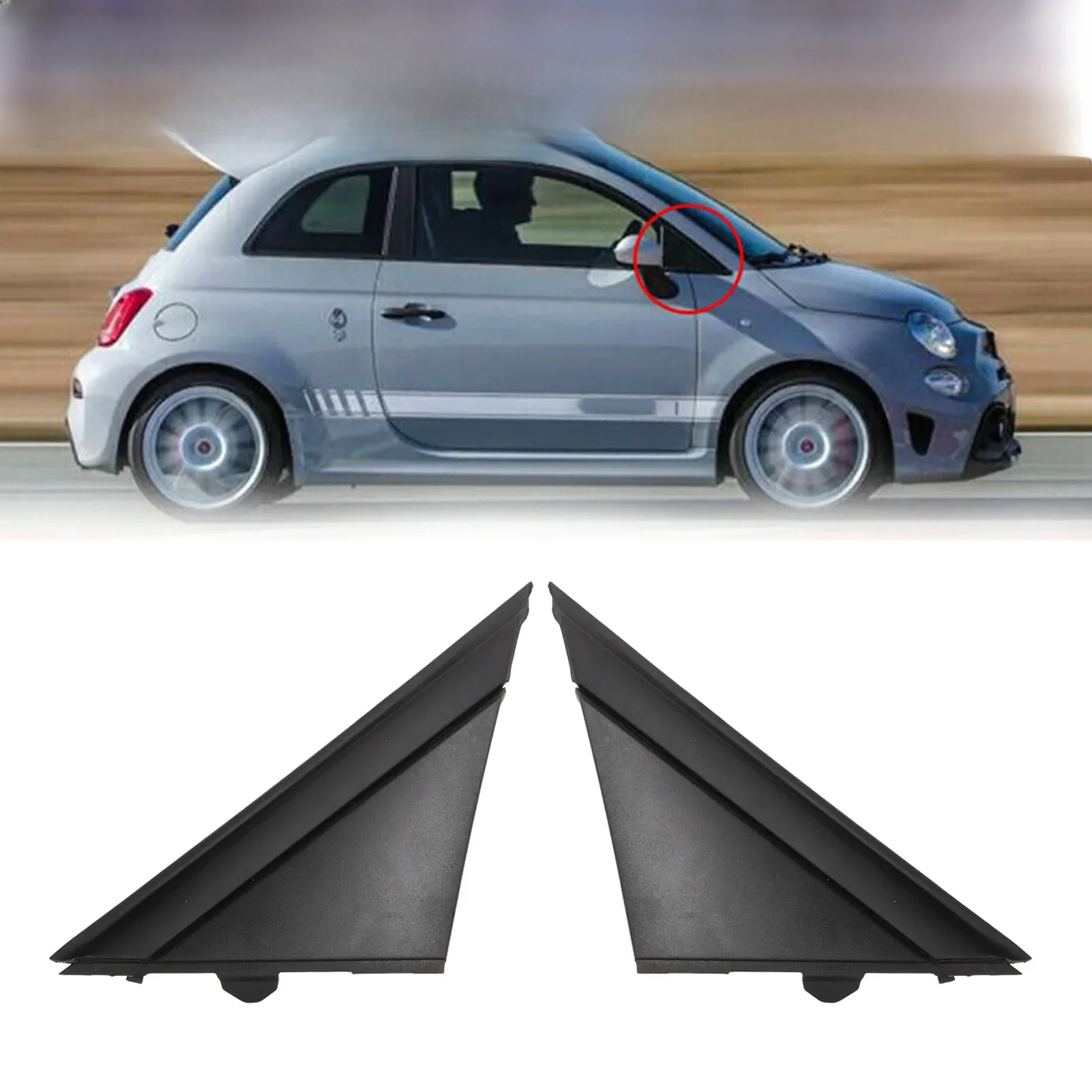 Porta de Vista Lateral Espelho Bandeira Capa, Esquerda Direita Preto Decoração, substituição para