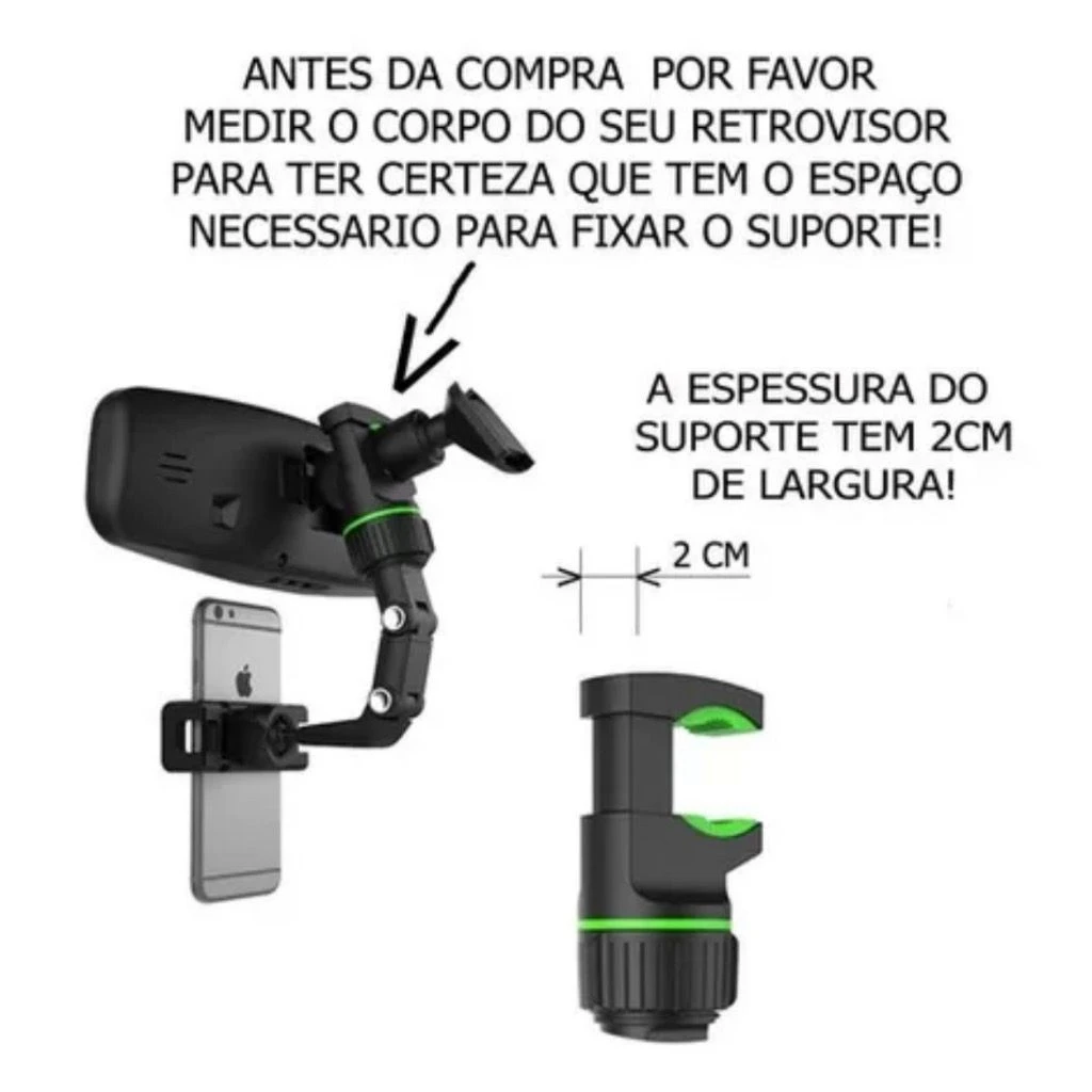 Supporto per telefono da auto multifunzionale regolabile con rotazione di 360 gradi