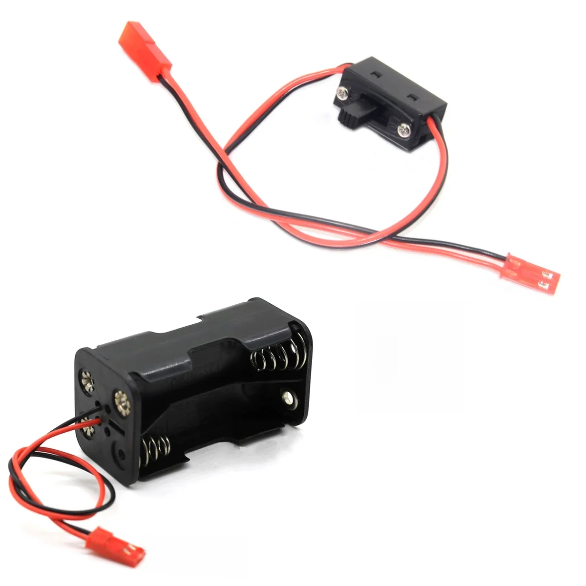 Boîtier de batterie récepteur 4 x connecteur AA JR JST (compartiment d'insertion de batterie) pour voiture Nitro RC 1/8 1/10 1/16 HSP Himoto HPI