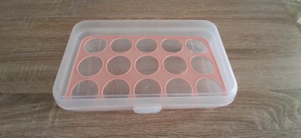 15-grids Egg Storage Box Kitchen Refrigerator Eggs Preservation Box Portable Plastic Household Outdoor Picnic Egg Storage Box photo review