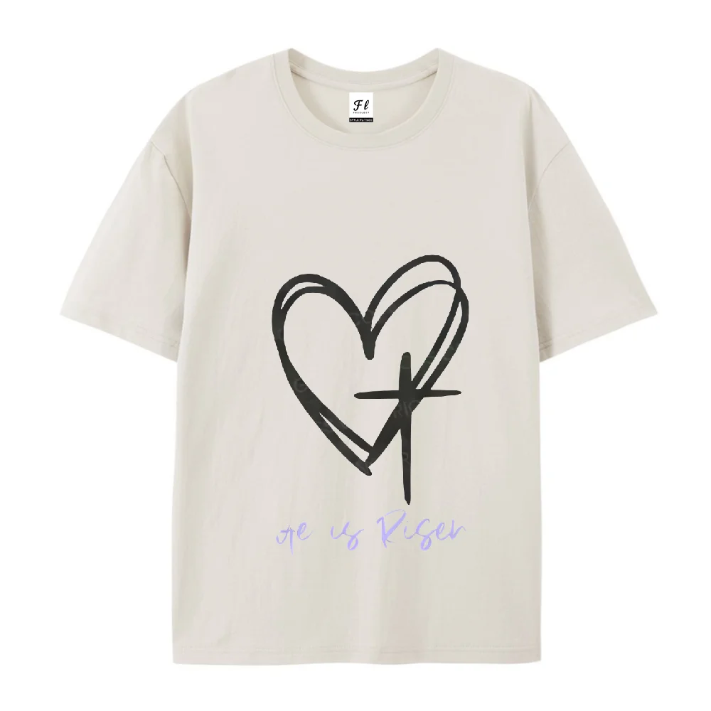 T-shirt estiva ad alta peso da donna a maniche corte stampata in puro cotone con stampa di cartoni animati Abbigliamento donna stile fresco e Ins Casua