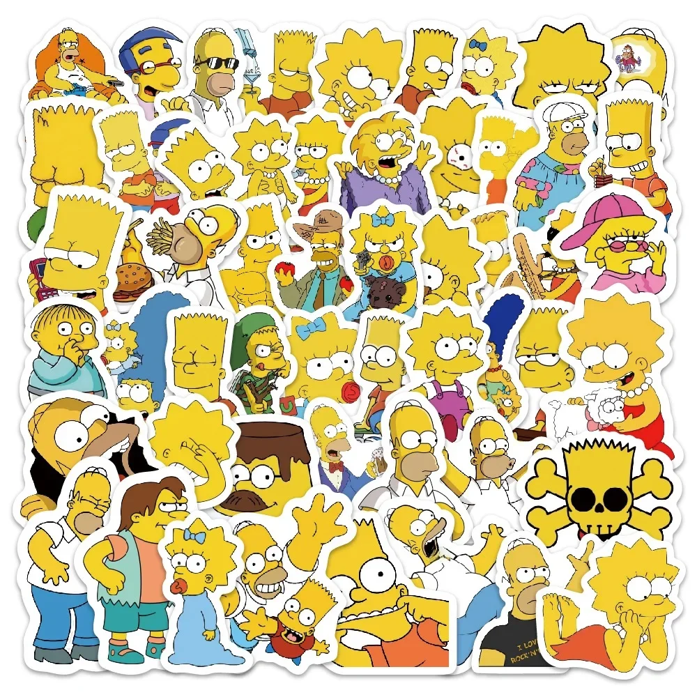 AliExpress 10/30/50/100PCS The Simpsons Stickers Disney Animation Decals Cartoon Kids Toys Suitcase Laptop Guitar Bike Skateboard Graffiti