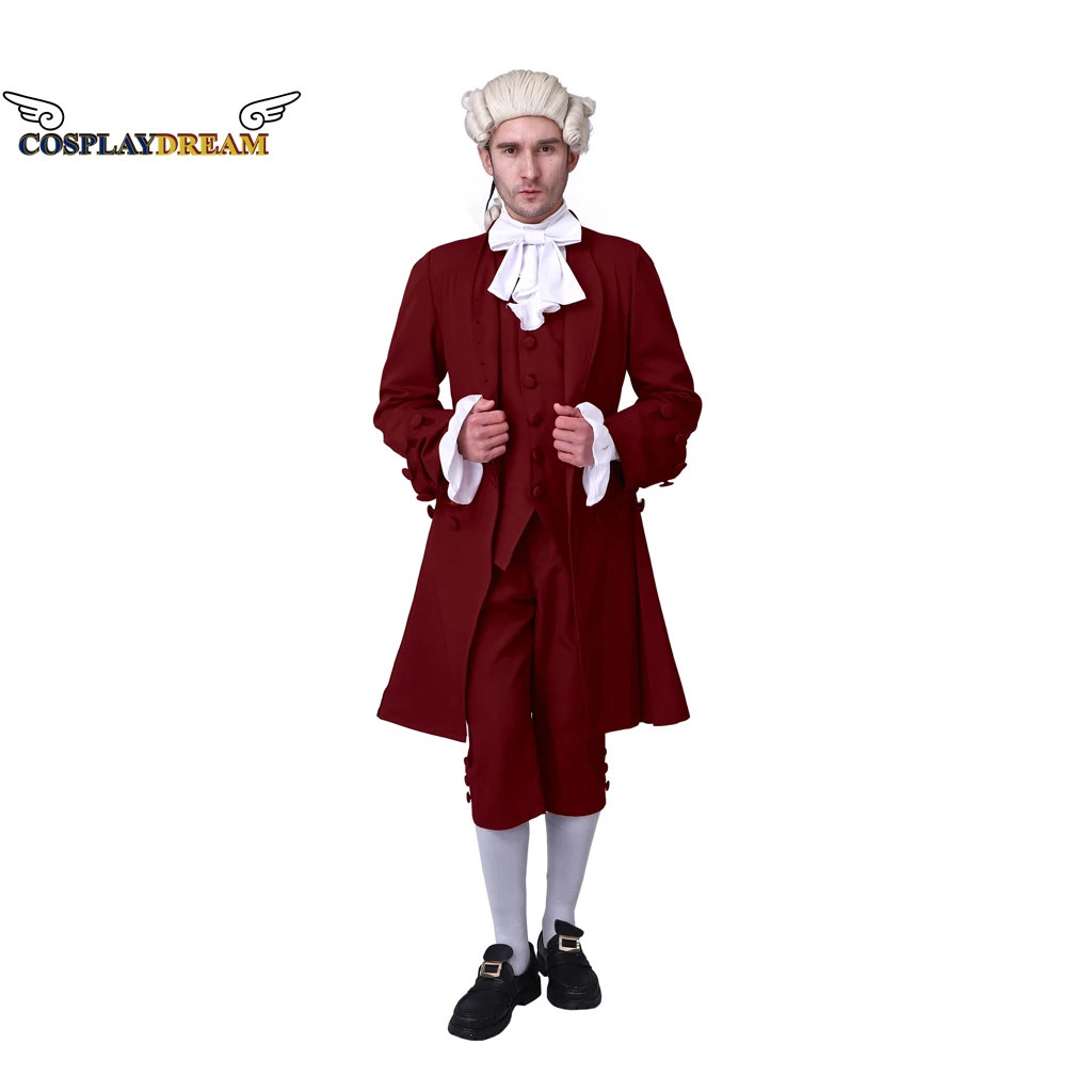 18th century Alexander Hamilton period men's Halloween tuxedo retro costume ball suit suit military uniform knight uniform