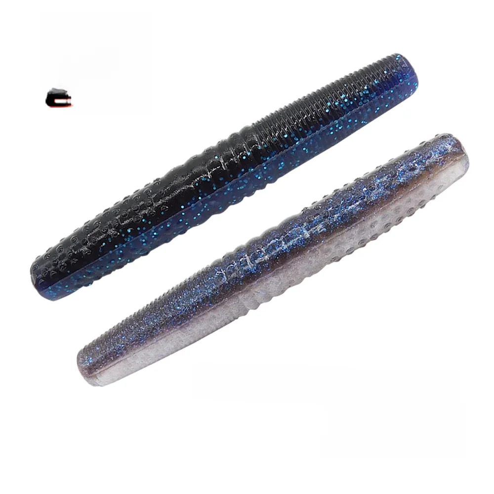 ESFISHING-Lot d'appâts souples en silicone, pack de leurres artificiels pour brochet et bar, 65mm, 10 pièces