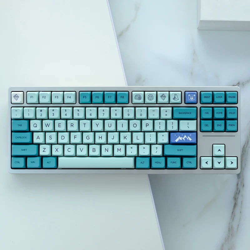 146 Keys GMK Iceberg Keycaps MDA Profile PBT Dye Sublimation Mechanical Keyboard Keycap For MX Switch With 6.25U 7U Spaceba