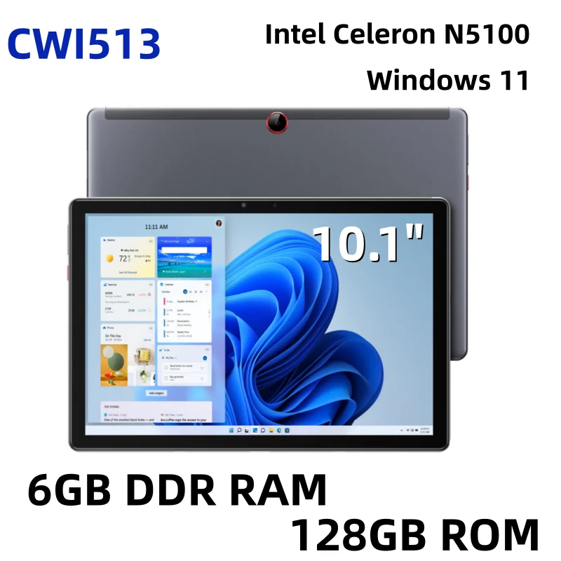 CHUWI Hi10 GO 6GB DDR RAM 128GB ROM 10.1 INCH Windows 11 Tablet 64-bit Intel Celeron Processor N5100 CPU 1920*1200 IPS 2Type-C