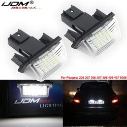 2pcs Canbus LED License Number Plate Lights Bulbs For Peugeot 206 207 307 308 406 407 Citroën C3 C4 C5 BERLINGO SAXO XSARA 12V