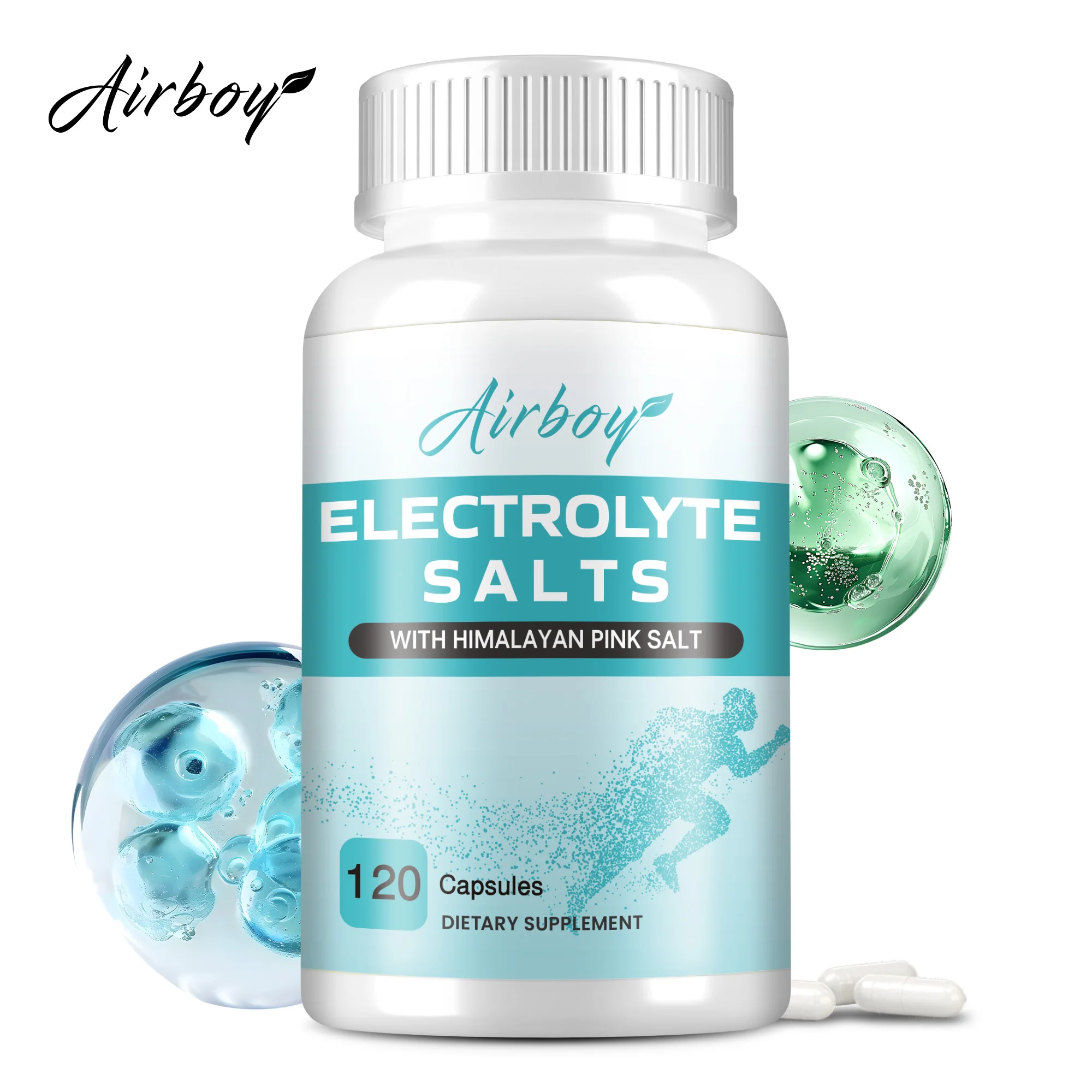 Electrolyte Salts Supplement - Promotes Muscle Recovery, Reduces Muscle Cramping, Supports Electrolyte Balance - 120 Capsules