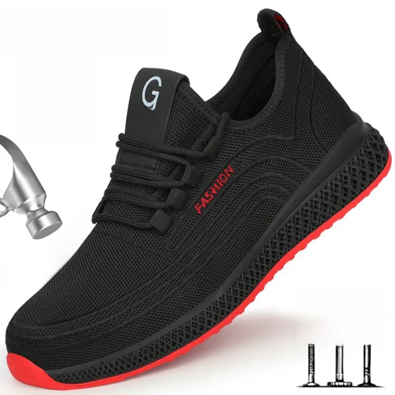 Mangu Air Mesh chaussures de travail à bout en acier chaussures de travail respirantes femmes homme chaussures de sécurité bottes de sécurité légères anti-crevaison