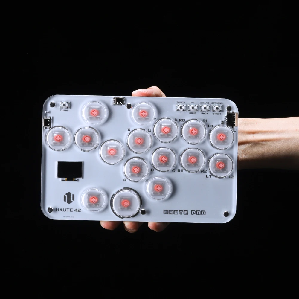 Haute42 อาเขต Hitbox Controller Fight Stick PC จอยสติ๊ก Hitbox Controller คีย์บอร์ดสําหรับ Ps4/สวิทช์/ไอน้ําอาเขตต่อสู้ PC