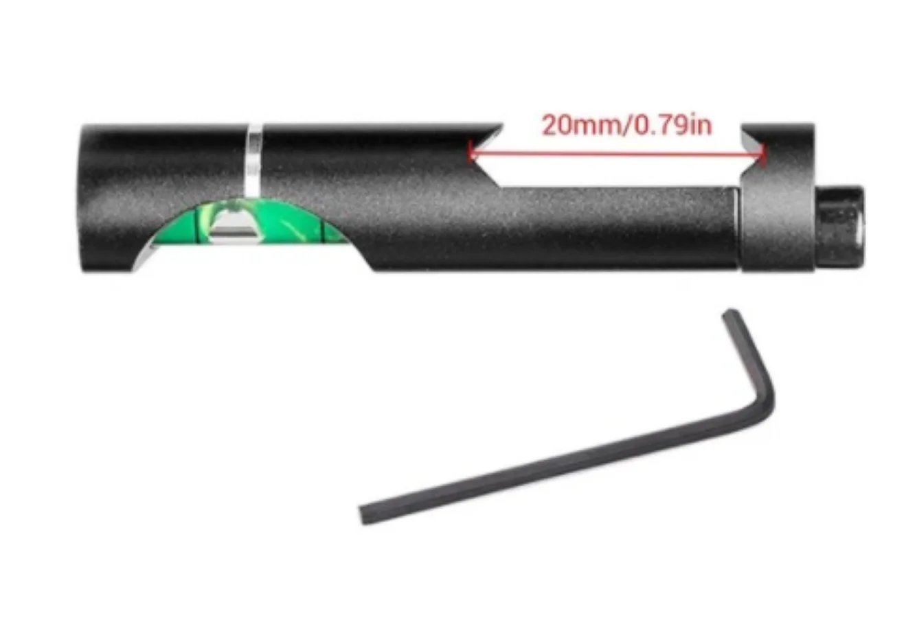 소총용 금속 버블 레벨 캔트 방지 스코프 레벨링 키트, 렌치 장착 조준기, 20mm, 11mm