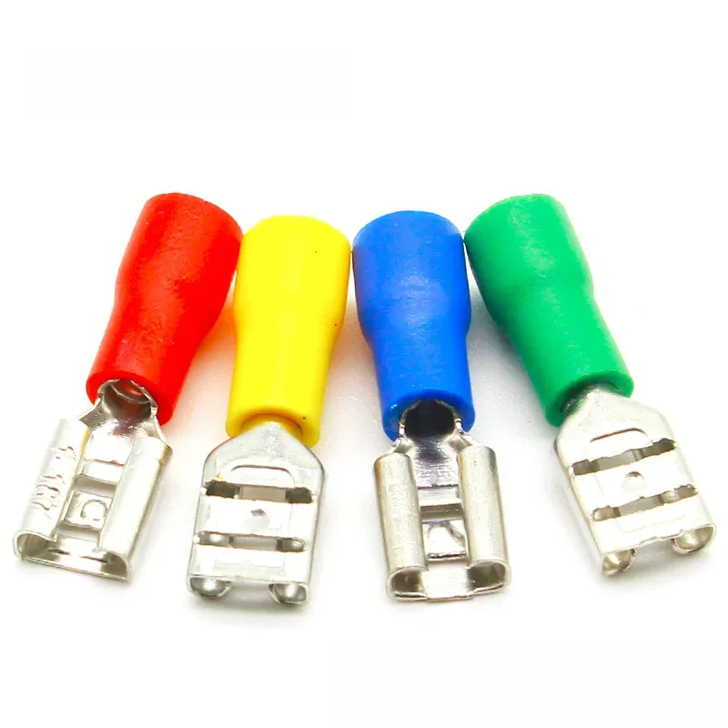 FDD1-187 izolowane żeńskie izolowane elektryczne złącze zaciskowe do 22-16 AWG złącza złącze przewodu kablowego 100 sztuk/paczka FDD1.25-187 FDD — zdjęcie 2