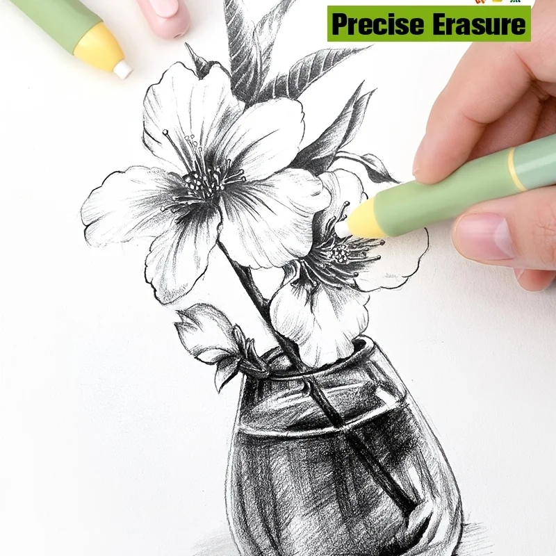 Picture 7: 11 Pencil-Shaped Erasers| Push-Button Type, Refillable, Available in Various Styles, Suitable for Sketching, Drawing, Writing, O