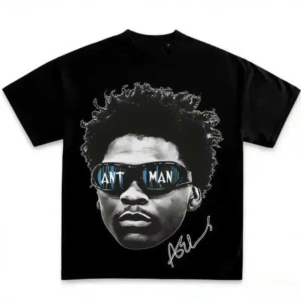 Anthony Edwards Ant Man Graphic T-Shirt, Unisex Casual Basketball Fan Tee, Streetwear Basketball Print Shirt