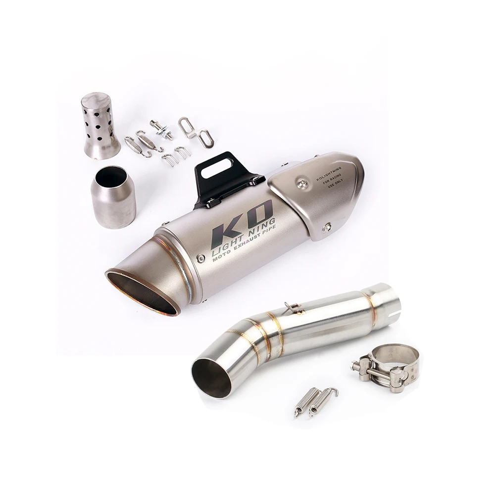 

Motorcycle Full Exhaust Escape System Middle Link Pipe Muffler Stainless Steel Slip On For Honda CB500F CBR500R 2013-2015