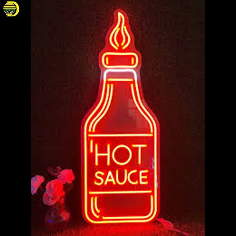 

Hot Sauce Neon Sign handmade neon Signs Glass Tube neon lights Recreation shop Great Wall Windows Iconic Sign Neon Light Lamps