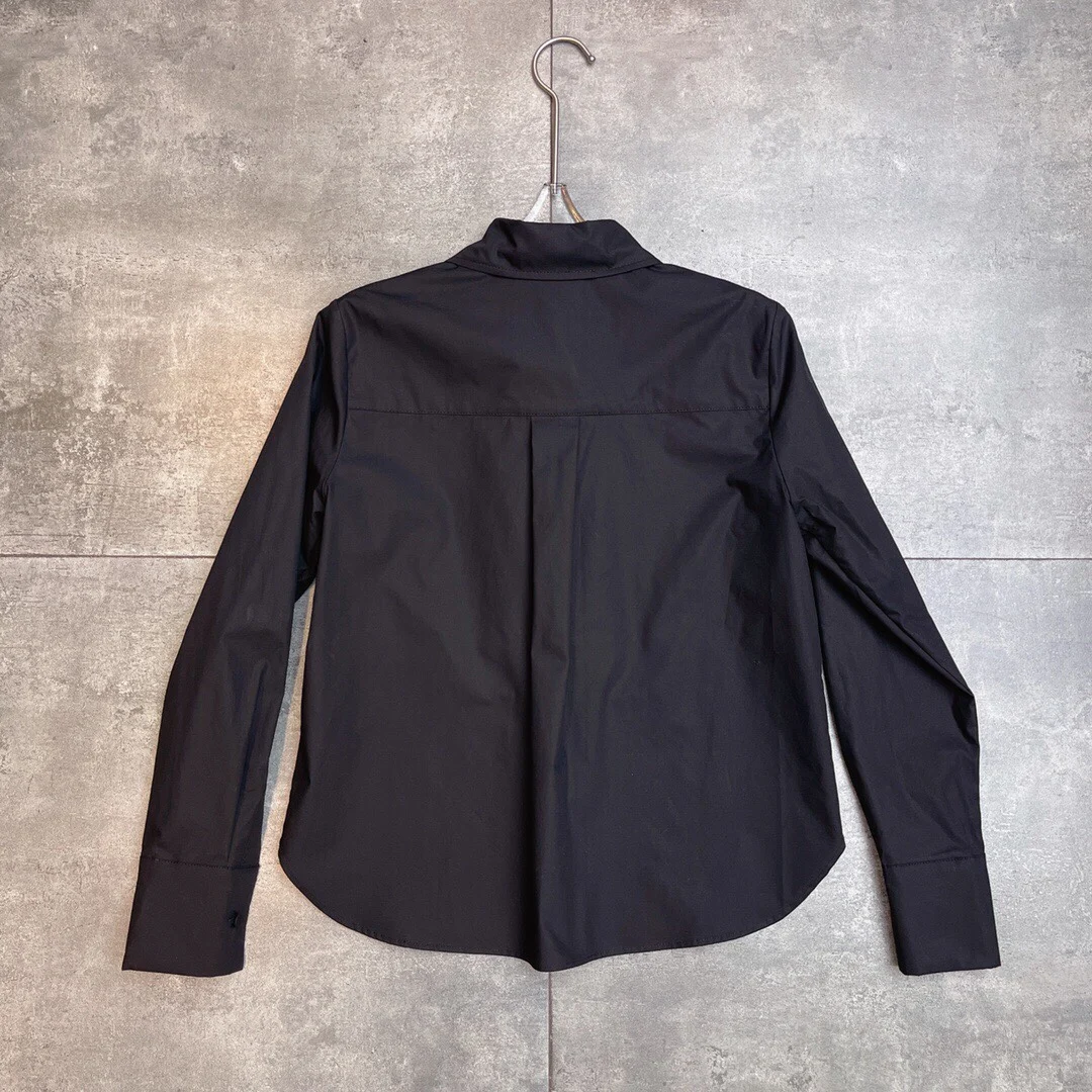 

Women Shirt Summer Autumn New Solid Color Simple Ruffled Lapel Splicing Long Sleeve Loose Women Shirt 2025