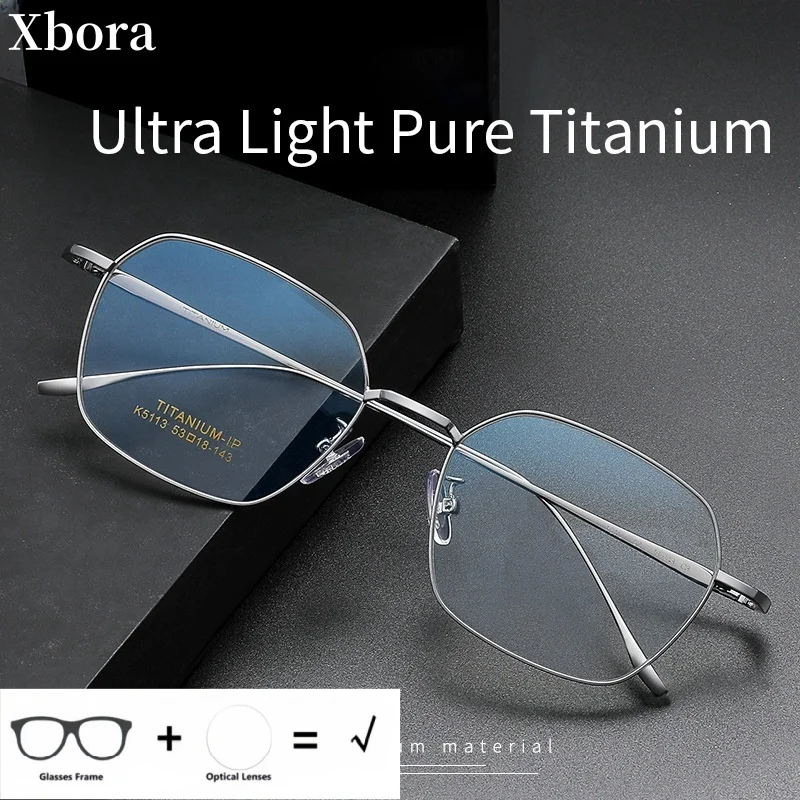 

Fashion Optical Prescription Glasses For Men Women Myopia Hyperopia Progressive Lenses Pure Titanium Ultra-light Eyewear K5133