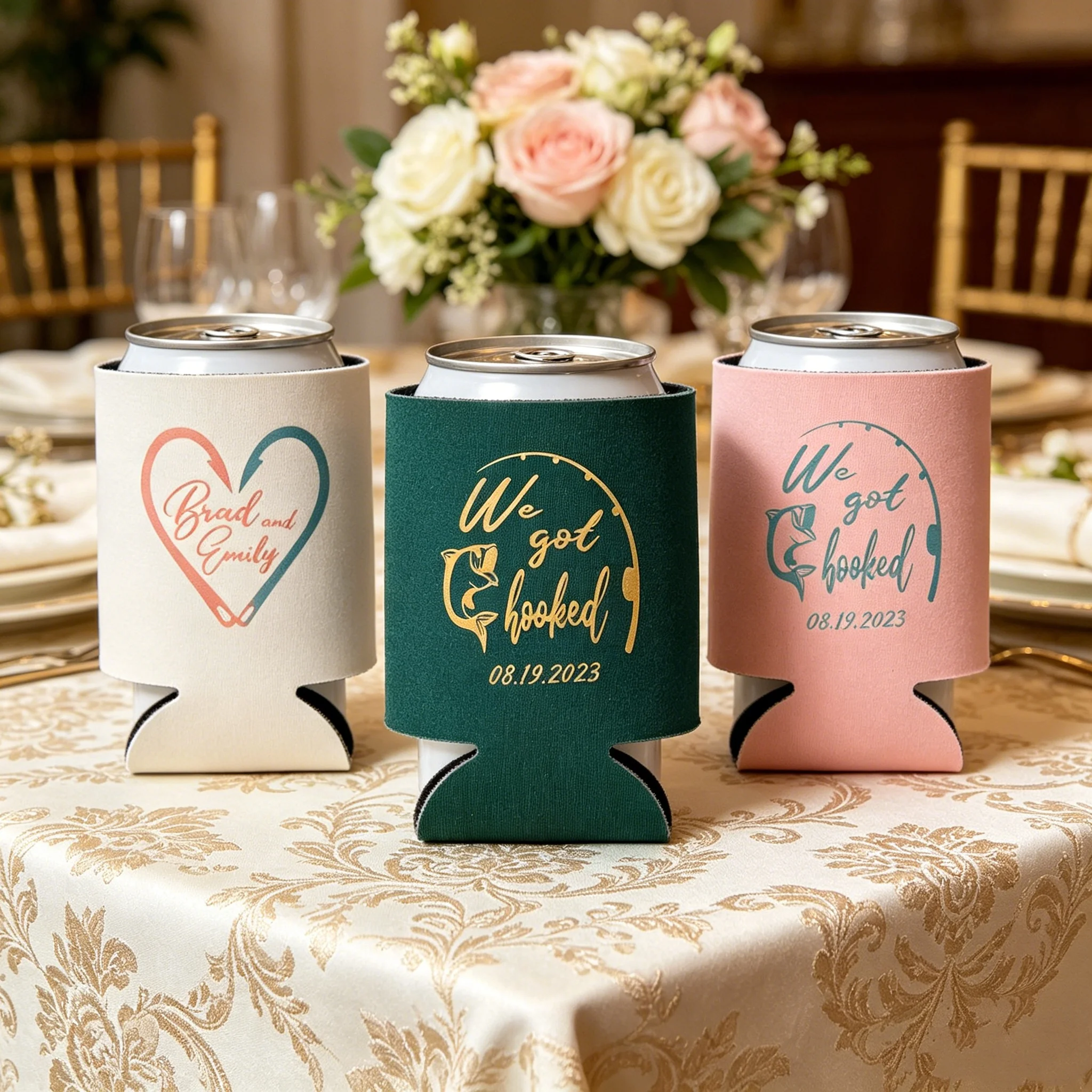 Supply Wedding Venue - กระบอกเก็บความเย็นแบบมีฉนวนพร้อมลายศิลปะตามสั่ง ที่ใส่เครื่องดื่มงานแต่งงานแบบส่วนตัว ของชำร่วยงานปาร์ตี้