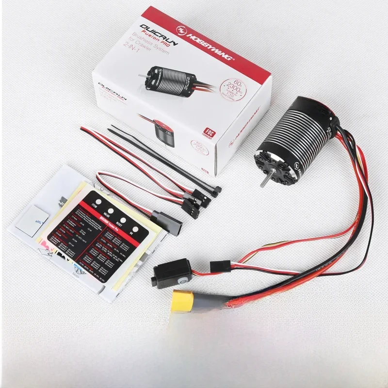 Hobbywing quadrun fusion pro 2-em-1 60a 2300kv motor sem escova esc integrado para 1/8 1/10 rc