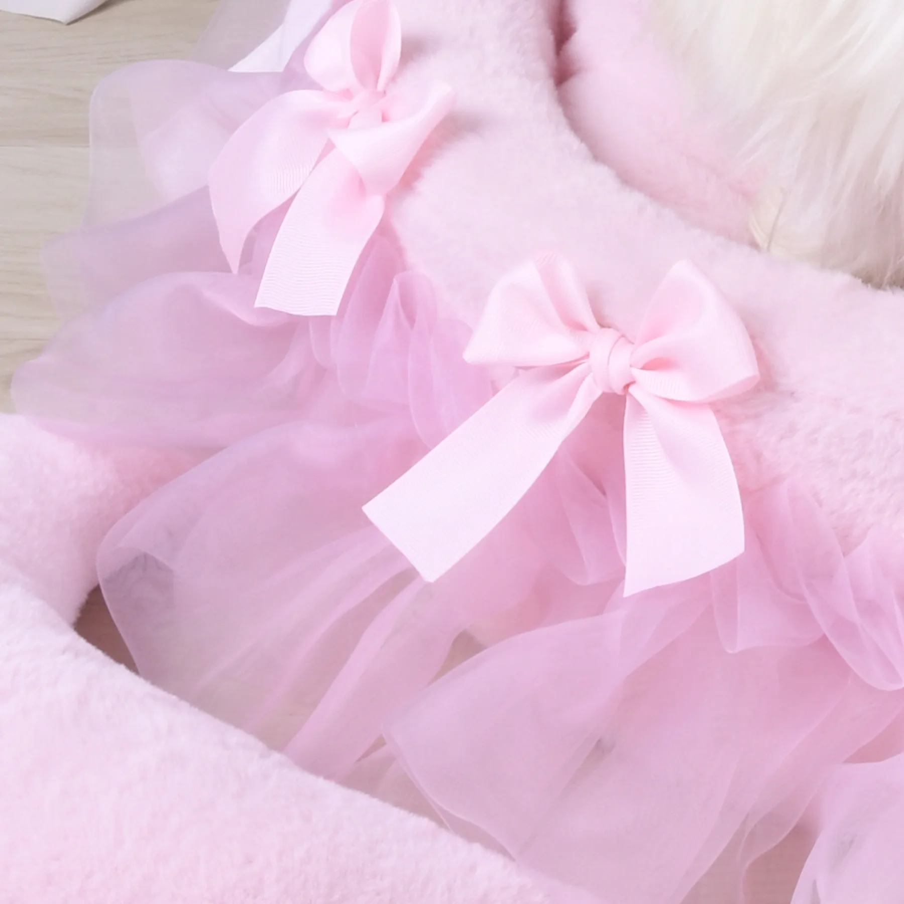 Fluffy Winter Warm Cozy Dog Cat Pet culla divano letto con pile peluche Fuzzy Velvet Puppy Kitten Princess articoli di lusso rosa