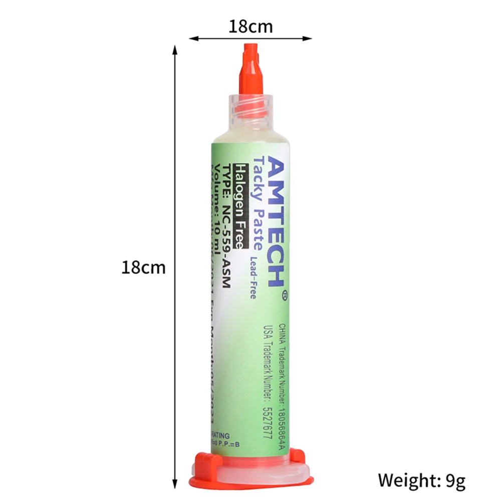 Высококачественный флюс для пайки 10cc AMTECH NC-559-ASM  флюс для пайки nc 559 для пайки BGA SMD PGA PCB ремонт флюс паяльная паста +Игла и поршень