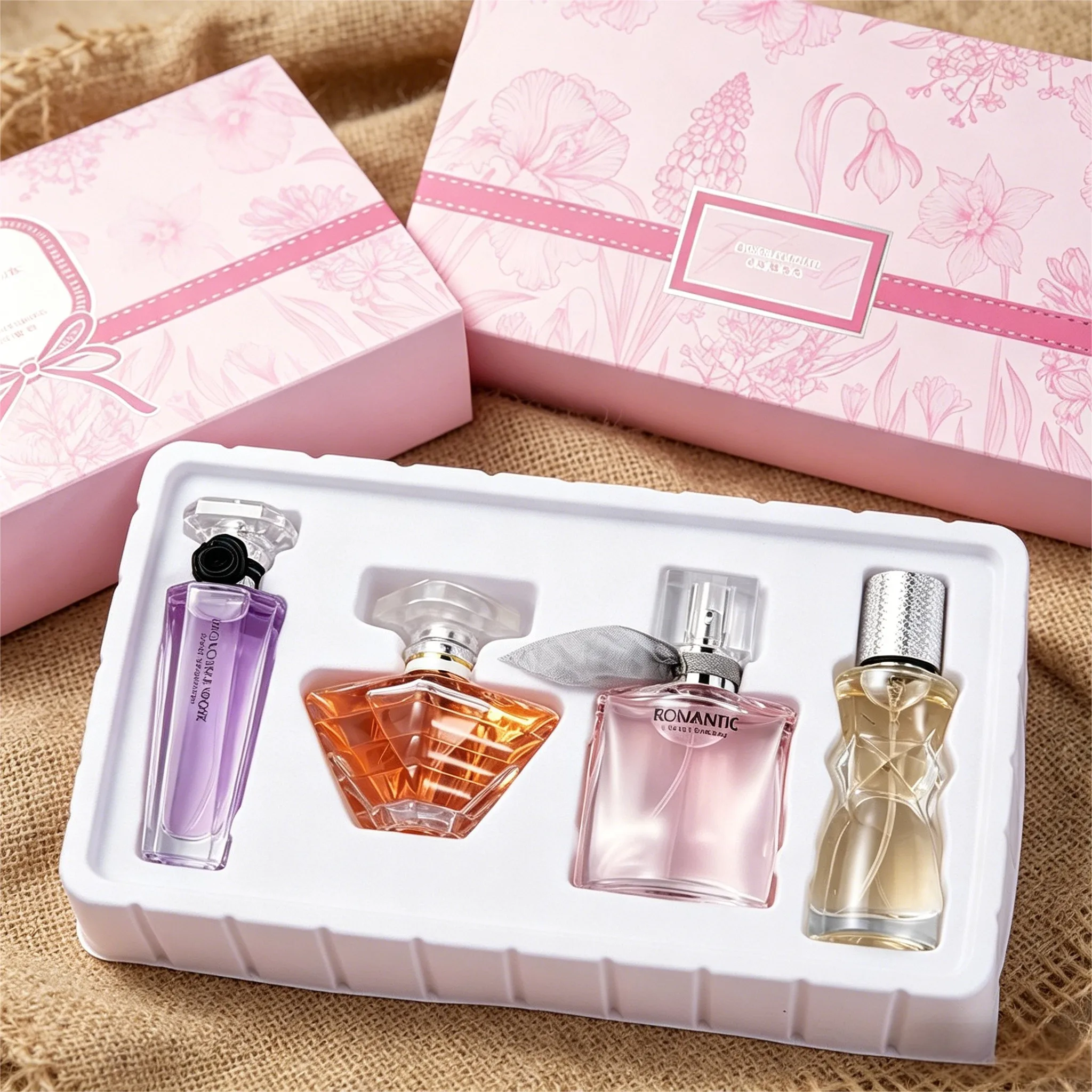 

Romantic Floral Language Women's Perfume Gift Set (4-Piece: 30ml x 4) — Floral, Fruity, and Woody Notes | Long-Lasting Scent | EDP (Eau de Parfum)