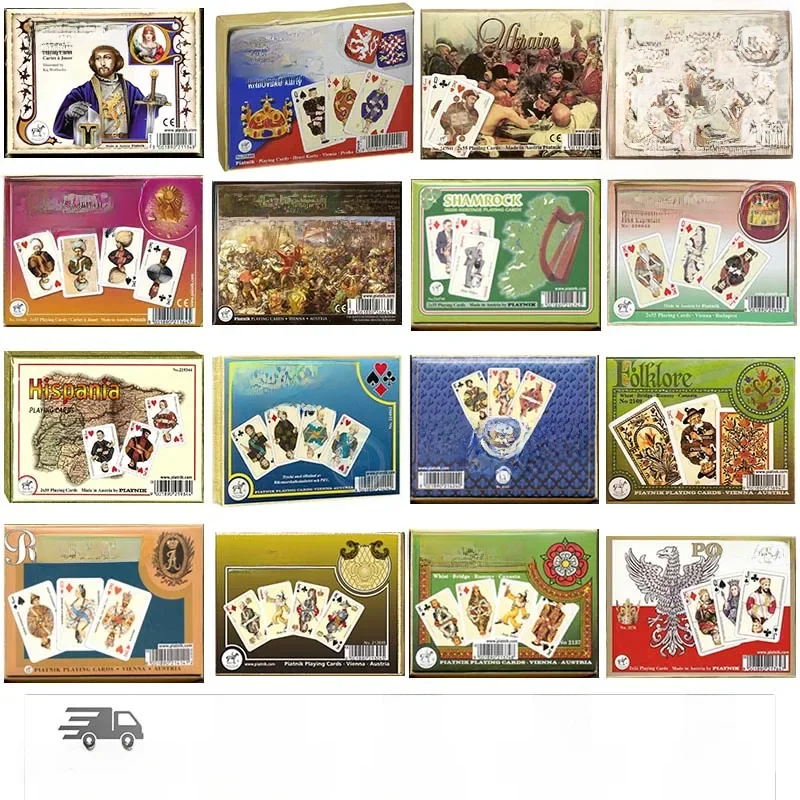 Piatnik, ponte de plataforma 2x55, pôquer, Rummy, Bohemia, Baviera, Ucrânia, templários, império