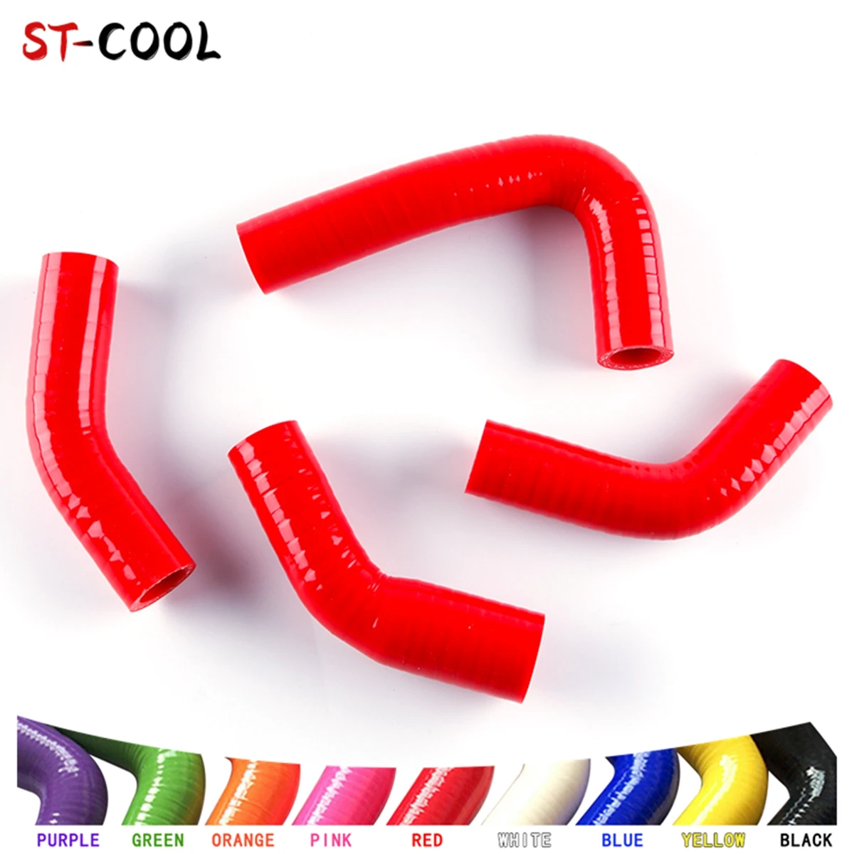 For YAMAHA RD RZ 350 YPVS Silicone Turbo Boost Pipe Hose Tube Kit 4Pcs 10 COLORS