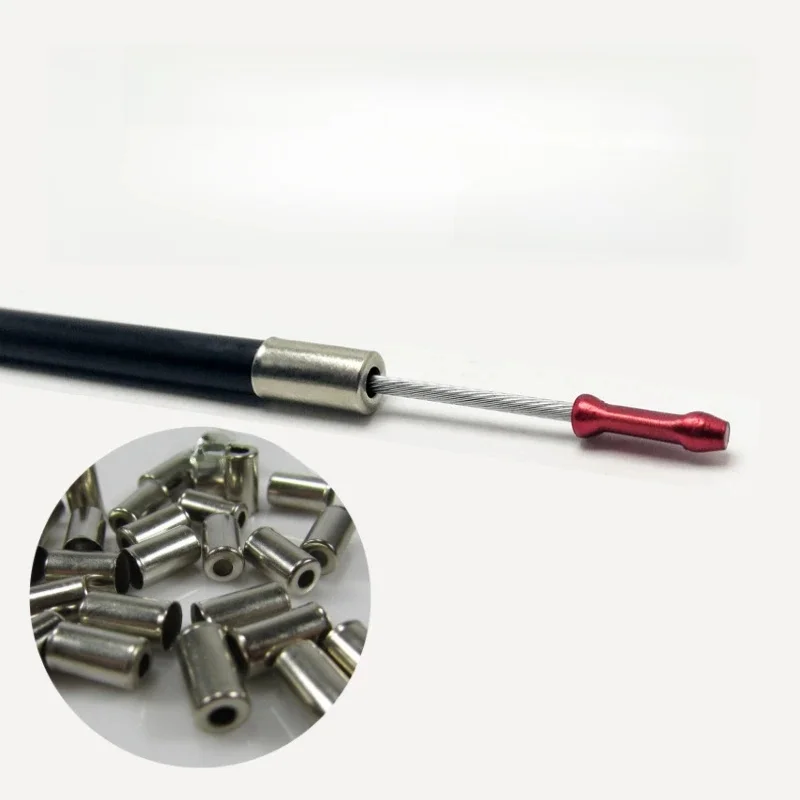 AliExpress 100pcs Bicicleta Freno Cable Manguera Cap 5MM Aleación de Aluminio Freno Cable Shifter Cable Manguera Cap Accesorios Bicicleta