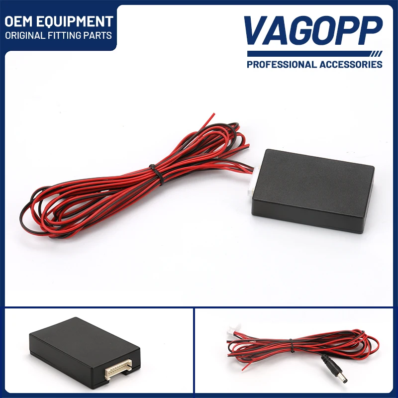 VAGOPP Car Rear View Camera Power Delay Timer Box 12V DC Power Relay Filter Rectifier Capacitor Connector For VW Audi Car Camera