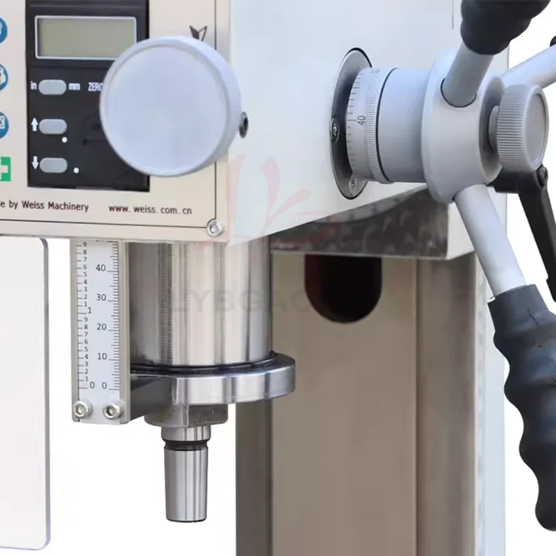 VM18L Digital Drilling Milling Machine Infinitely Variable Speed Small Milling Machine Spindle Box Tilt Left Right 90°