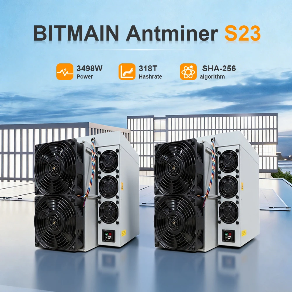 

Bitmain Antminer S23 318T High Efficiency SHA256 Bitcoin Miner