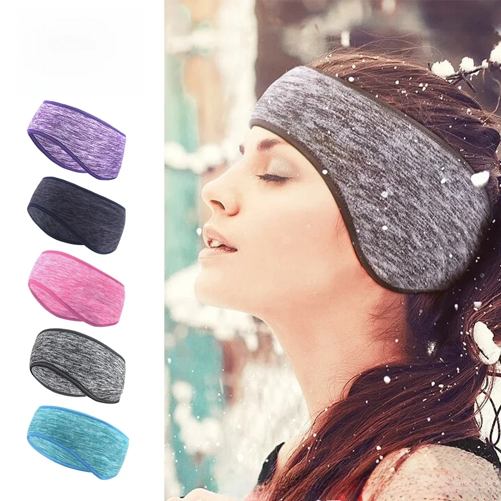 WRELS Outdoor Winter Fleece Ear Warmers Sport Sweatband Cycling Skiing Workout Yoga Running Riding Warm Earmuffs Headband — zdjęcie 2