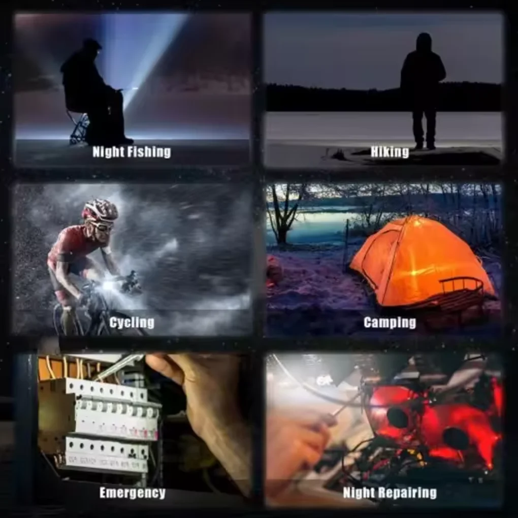 Rechargeable USB LED Flashlight Cob Torch 4LED Powerful Compact Durable Multifunctional Versatile Lighting High Quality Camping