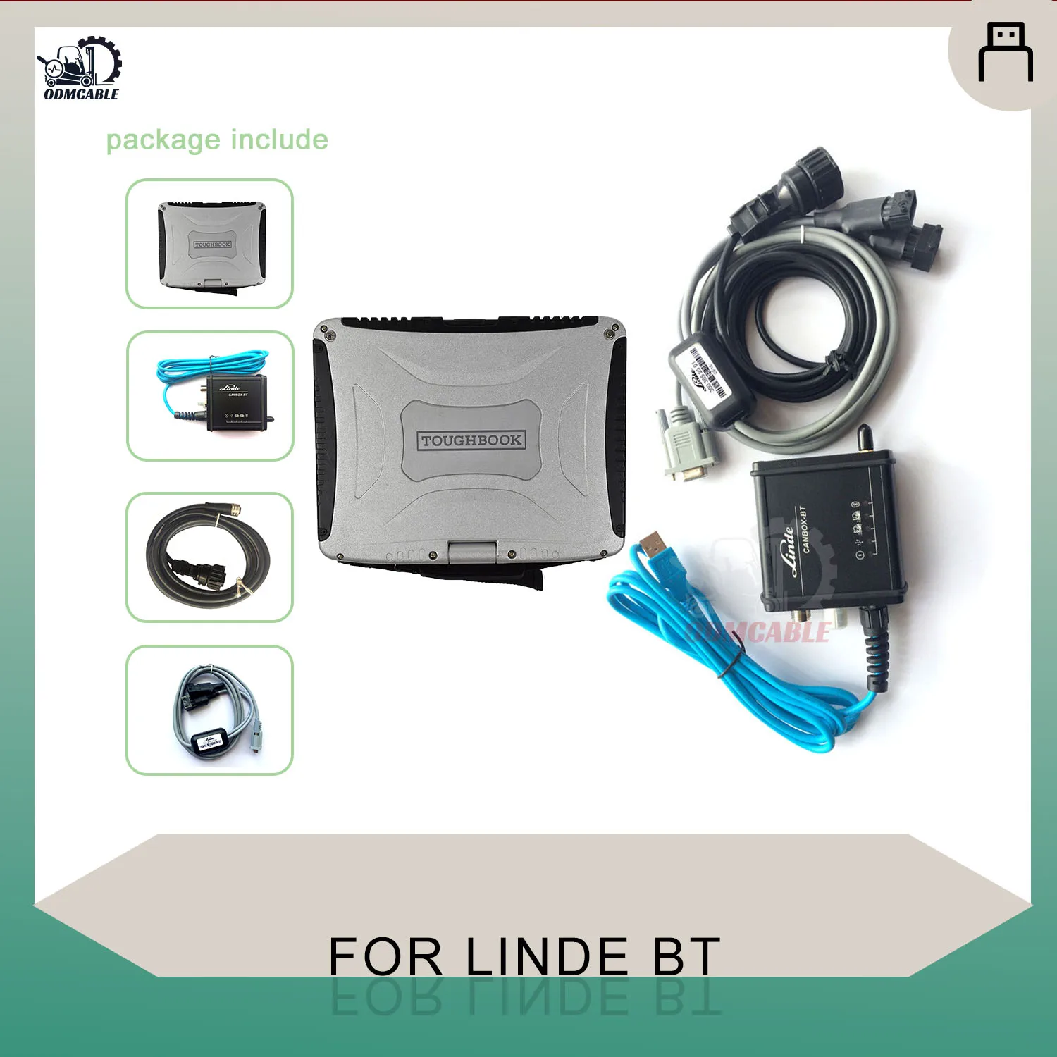 

blue version auto forklift for linde canbox-bt usb adapter with 3003652501 doctor diagnostic cable with cf19 laptop