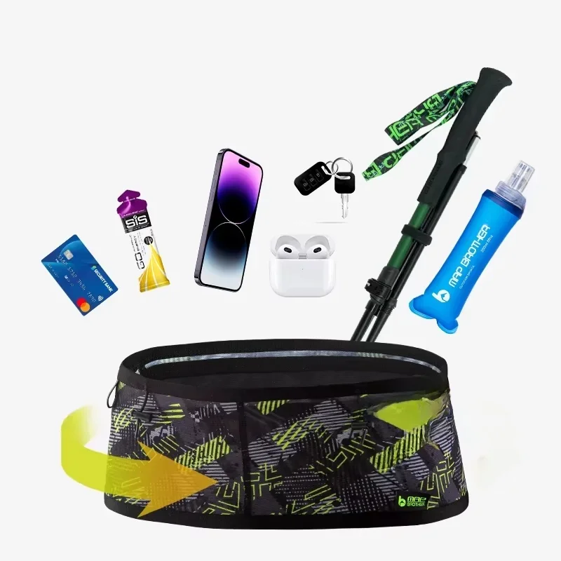AliExpress NONE MAP BROTHER Woven Elastic Waist Pack 250ml Water Bottle Ultra Light Running Invisible Belt for Triathlon Marathon Cycling W1001