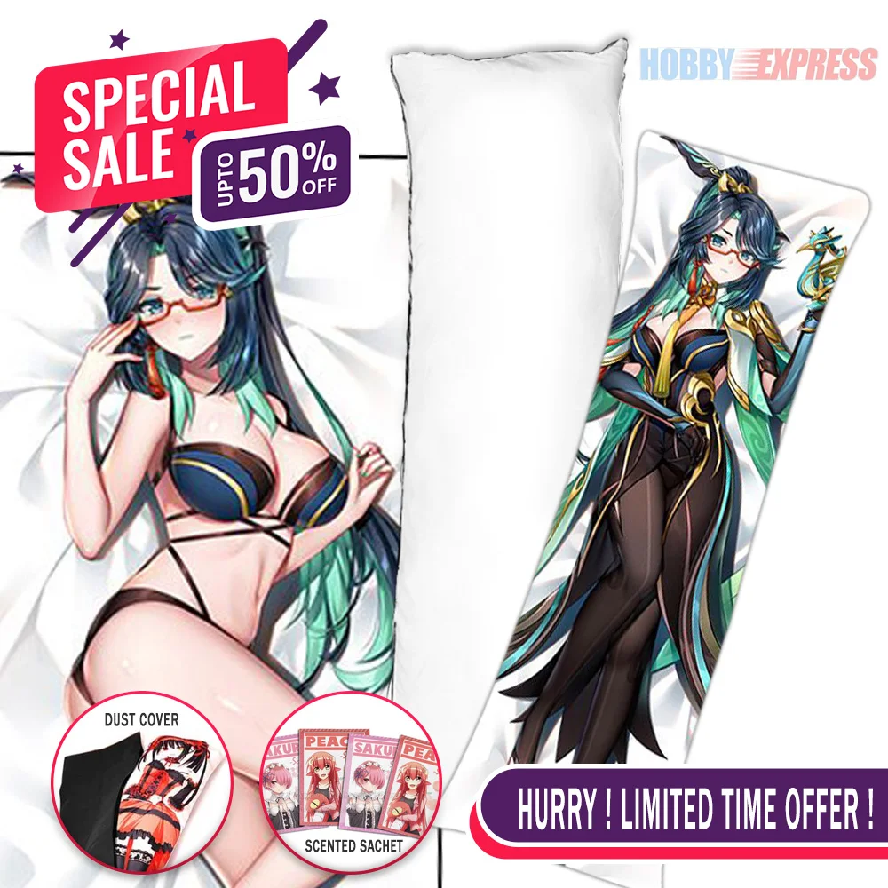 

Hobby Express Anime Dakimakura Japanese Otaku Waifu Life Size Doublesided Hugging Body Pillow Cover Xianyun H0040-A