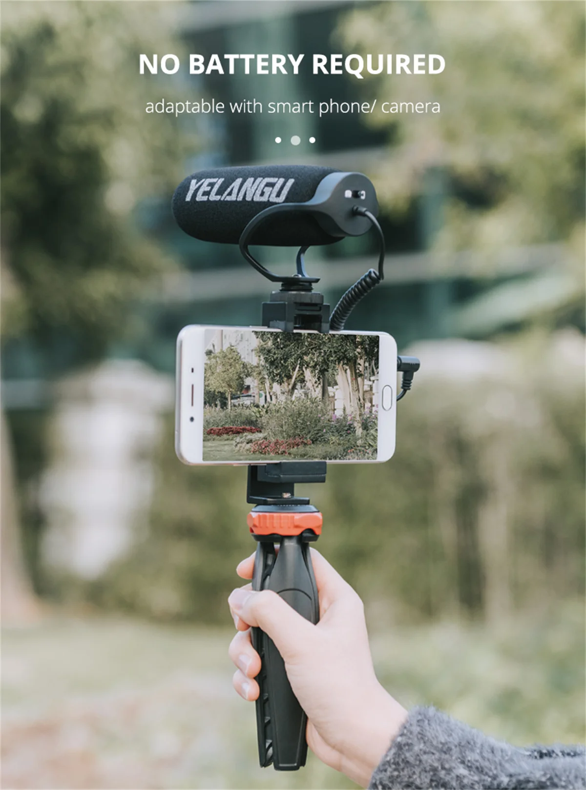 Micrófono profesional de calidad de sonido claro, Conector de zapata fría estándar, orificio roscado 1/4, salida macho de 3,5mm