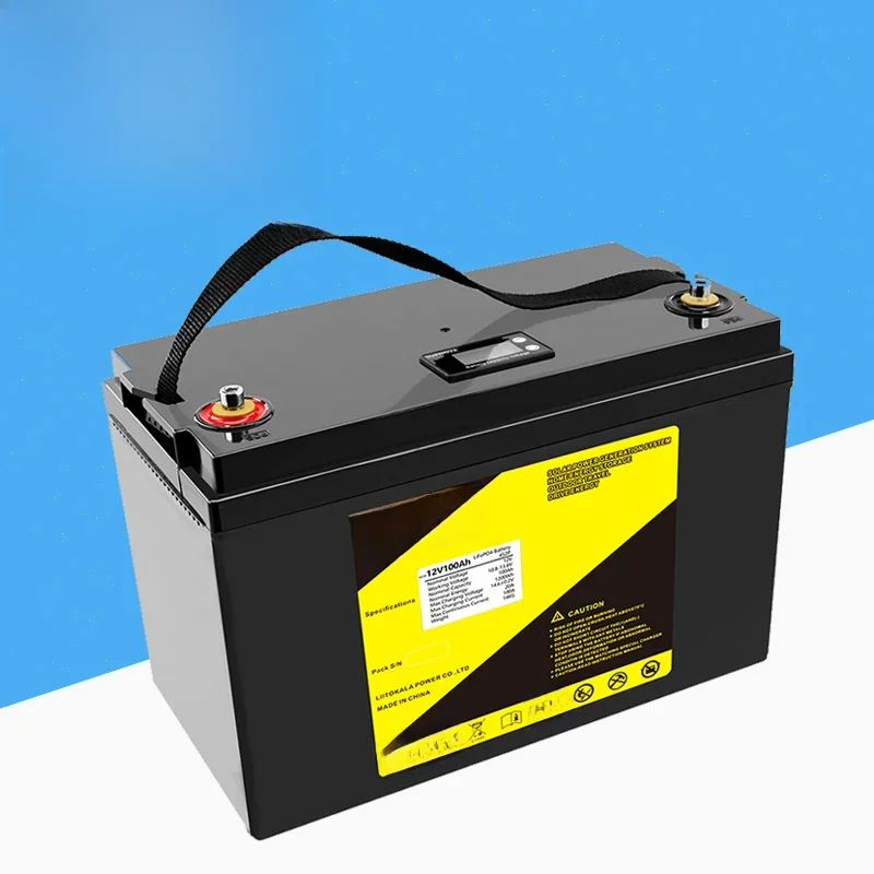LiitoKala 12V 100Ah 120Ah LiFePO4 batterie 12.8V Batteries d'alimentation 4000Cycles pour camping-car voiturette de Golf tout-terrain hors réseau solaire vent