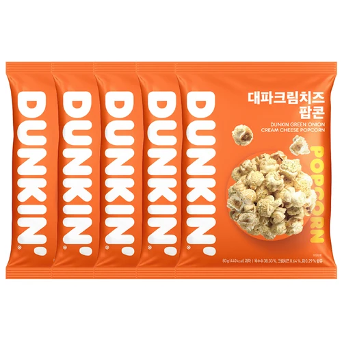 ▶던킨 대파크림치즈 팝콘 80g x 5봉지 