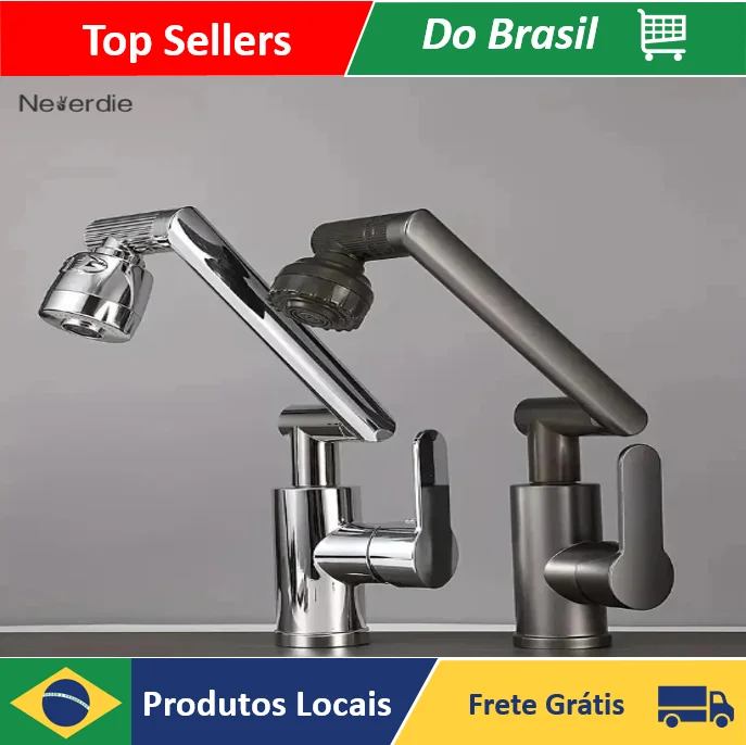 360 ° Torneira Giratória Com Braço Robótico Para Cozinha E Banheiro -  Neverdie Store