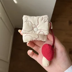 Cute Soft Cloth Headphone Bag For Apple Airpods 4 3 Pro 2 Cover Korean Earphone Case Headset Charging Cases For Airpod Pro 2 3
