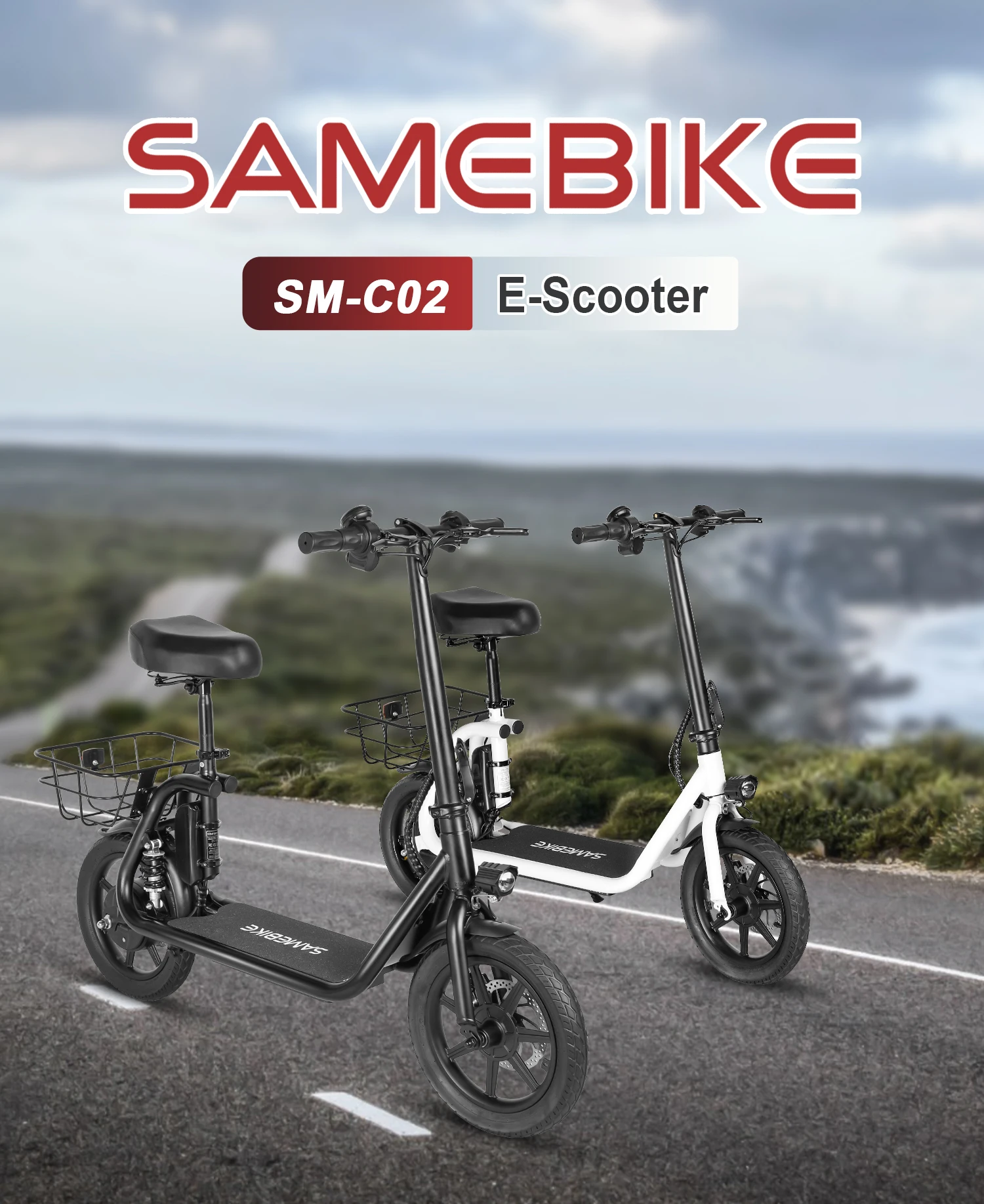 SAMEBIKE SM-C02 E-Bicycle 500W 36V13Ah City Convenient Teenager Electric Bicycle Aldult 14-inch Tire Fold Small Electric Bike