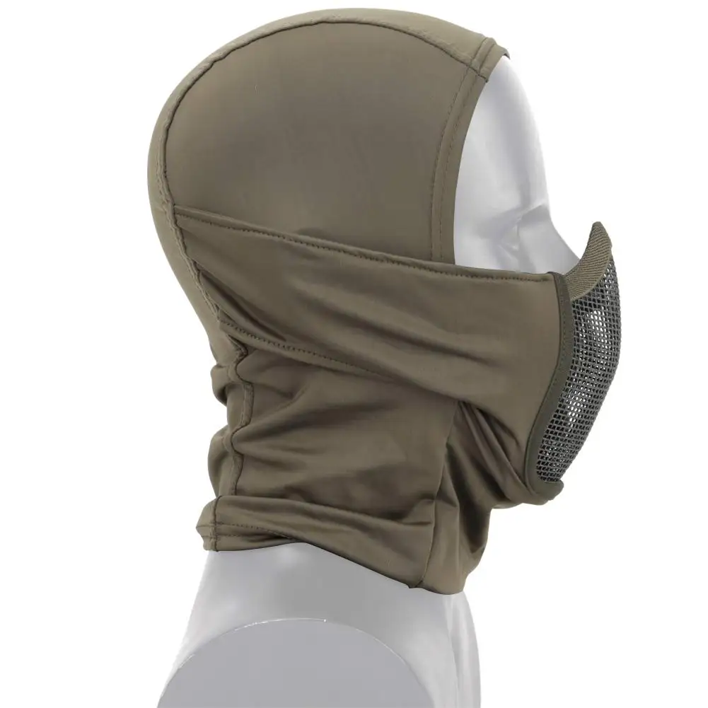 NEW Upgrade Tactical Full Face Mask Balaclava Cap Motorcycle Army Airsoft Paintball Headgear Metal Mesh Hunting Protective Mask