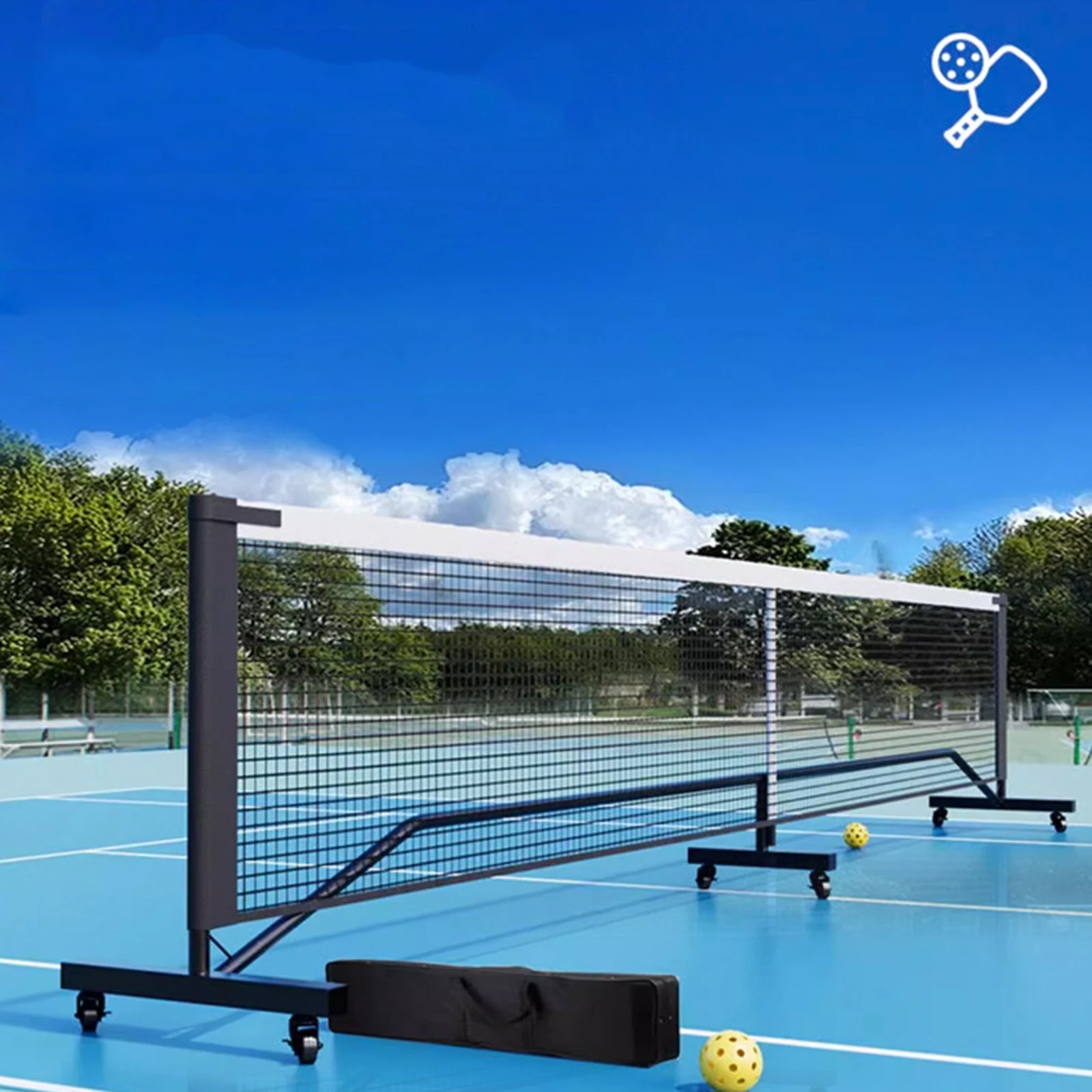 شبكة كرة المخلل المحمولة بطول 6.7 متر، شبكة كرة الريشة شديدة التحمل للتدريب على المحكمة الاحترافية واللعب الترفيهي #2