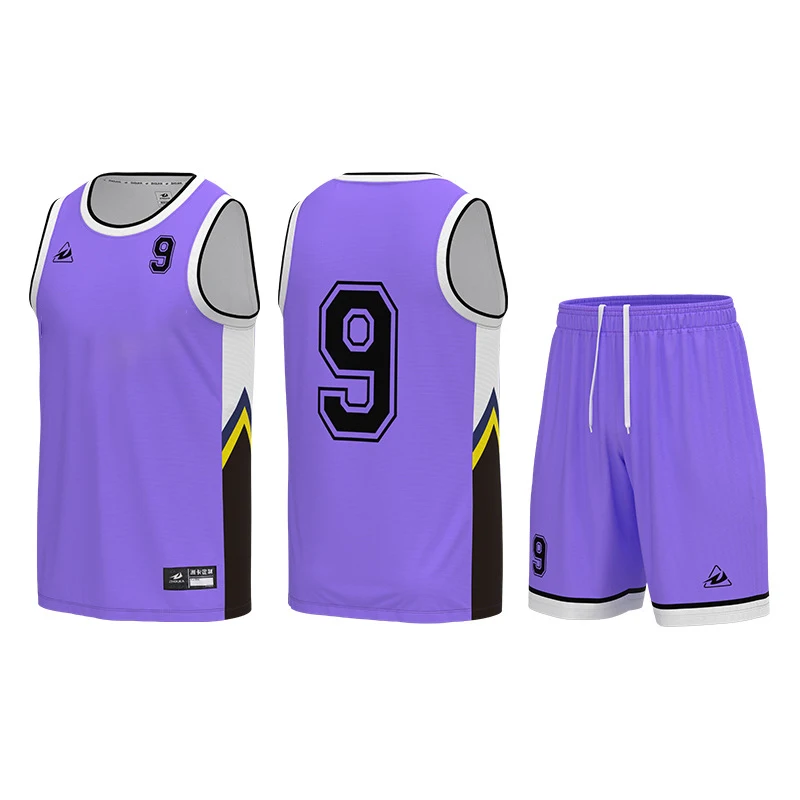 10 set customized Breathable Man Basketball Jerseys Shirt Sports Shirts and Athletic Shorts Set for Youth Men Basketball Jersey