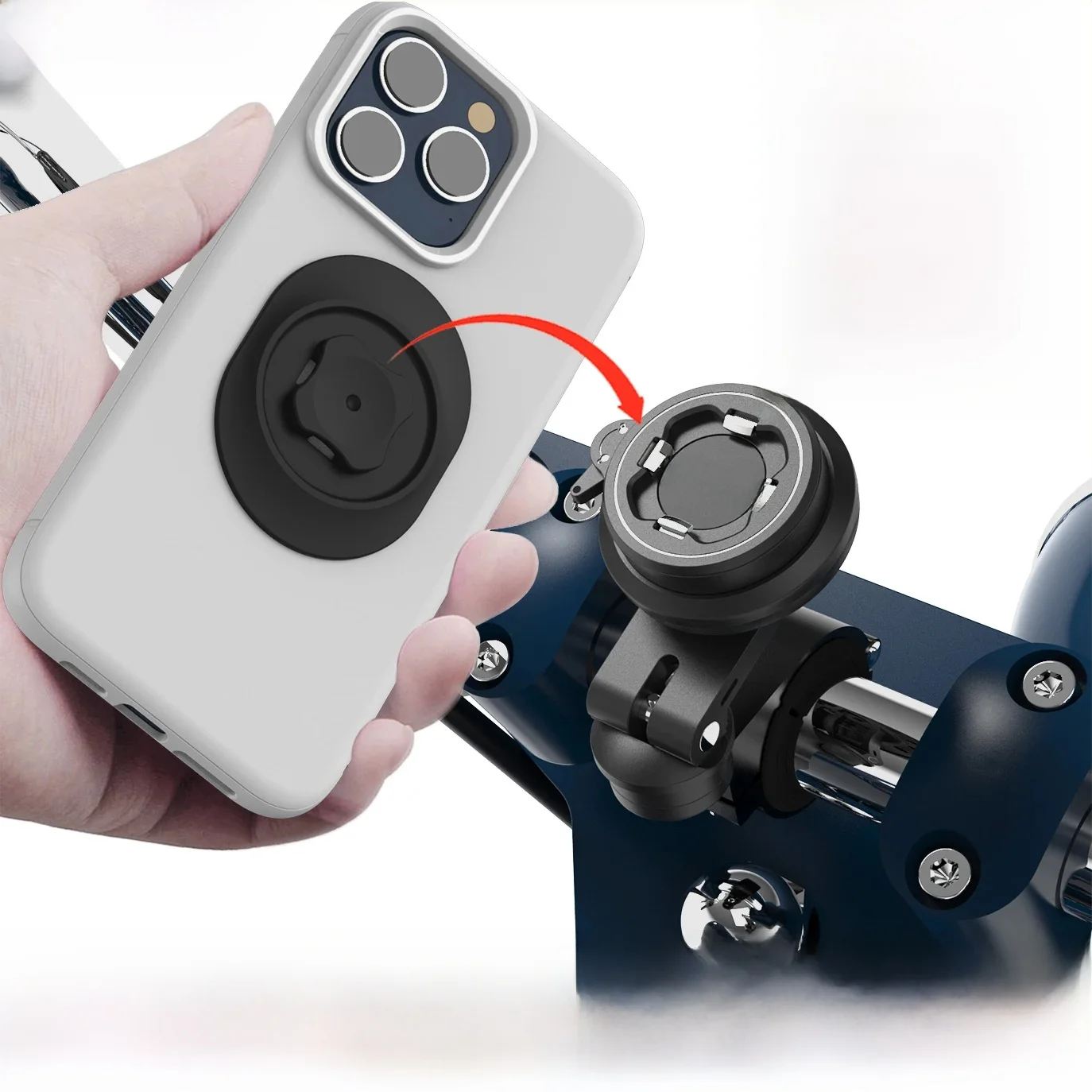 AliExpress sincetop Universal Motorcycle Handlebar Phone Holder with Vibration Dampener Mountain Bike MTB Road Bicycle Motor Aluminum Mount Stand